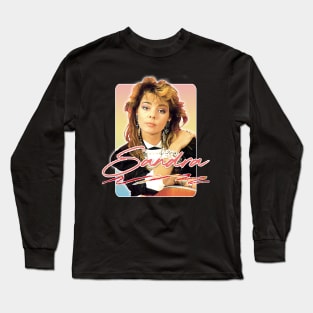 Sandra Cretu // 80s Retro Fan Art Design Long Sleeve T-Shirt